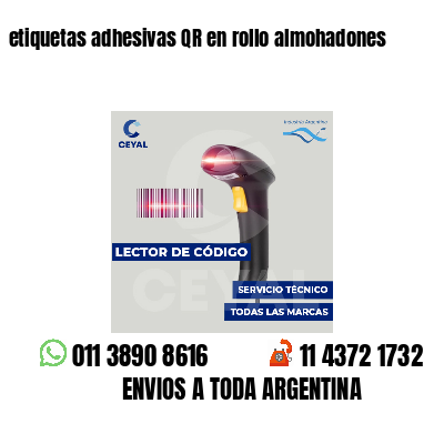 etiquetas adhesivas QR en rollo almohadones