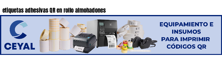 etiquetas adhesivas QR en rollo almohadones