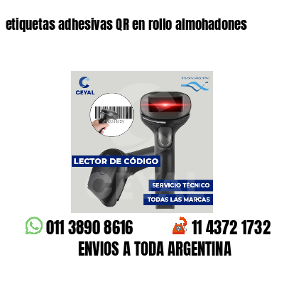 etiquetas adhesivas QR en rollo almohadones