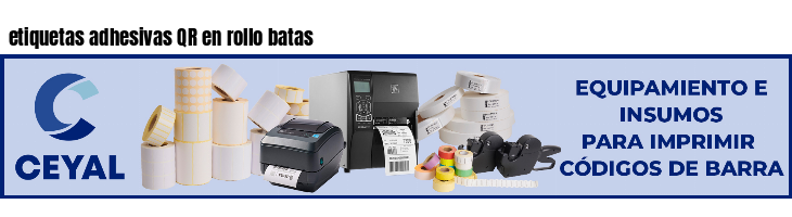 etiquetas adhesivas QR en rollo batas
