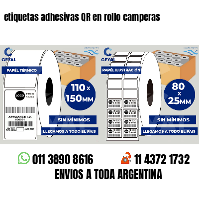 etiquetas adhesivas QR en rollo camperas