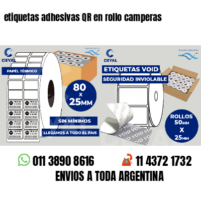 etiquetas adhesivas QR en rollo camperas