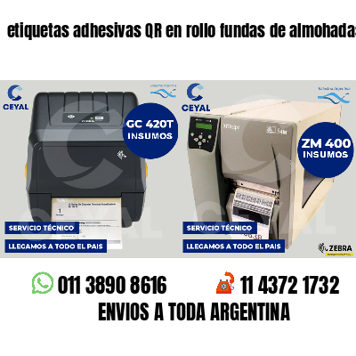etiquetas adhesivas QR en rollo fundas de almohadas