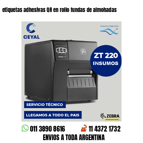 etiquetas adhesivas QR en rollo fundas de almohadas