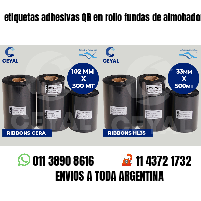 etiquetas adhesivas QR en rollo fundas de almohadones