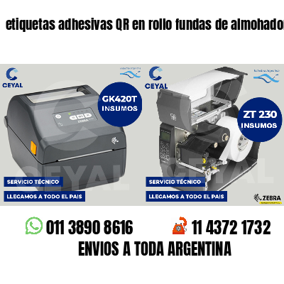 etiquetas adhesivas QR en rollo fundas de almohadones