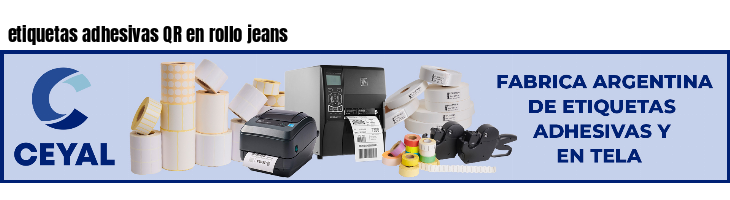 etiquetas adhesivas QR en rollo jeans