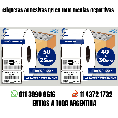 etiquetas adhesivas QR en rollo medias deportivas