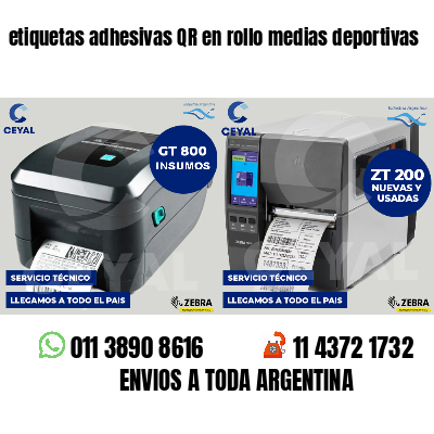 etiquetas adhesivas QR en rollo medias deportivas