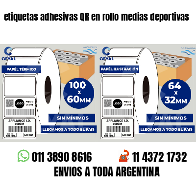 etiquetas adhesivas QR en rollo medias deportivas