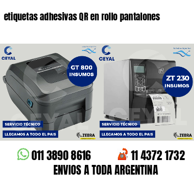 etiquetas adhesivas QR en rollo pantalones