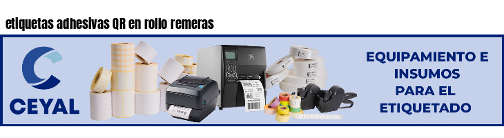 etiquetas adhesivas QR en rollo remeras
