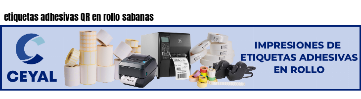 etiquetas adhesivas QR en rollo sabanas