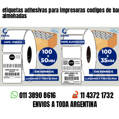 etiquetas adhesivas para impresoras codigos de barras almohadas