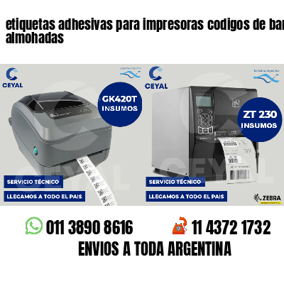 etiquetas adhesivas para impresoras codigos de barras almohadas