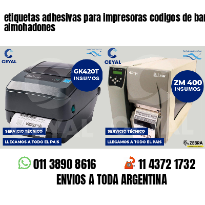 etiquetas adhesivas para impresoras codigos de barras almohadones