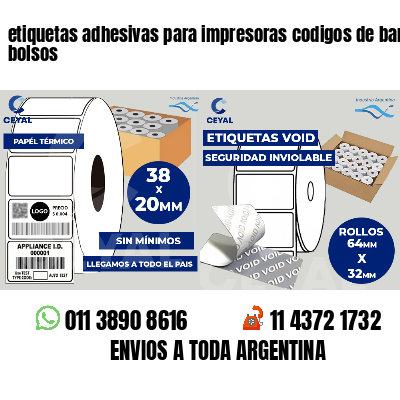 etiquetas adhesivas para impresoras codigos de barras bolsos