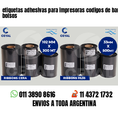 etiquetas adhesivas para impresoras codigos de barras bolsos