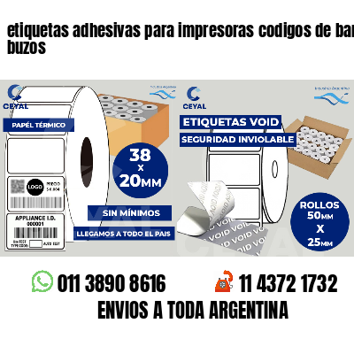 etiquetas adhesivas para impresoras codigos de barras buzos