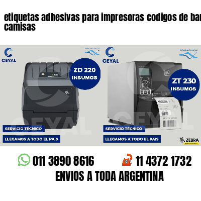 etiquetas adhesivas para impresoras codigos de barras camisas