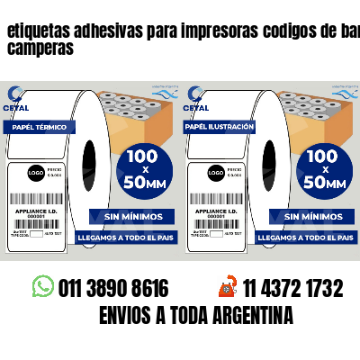 etiquetas adhesivas para impresoras codigos de barras camperas