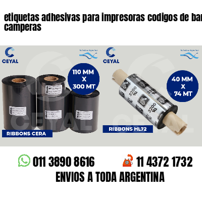 etiquetas adhesivas para impresoras codigos de barras camperas