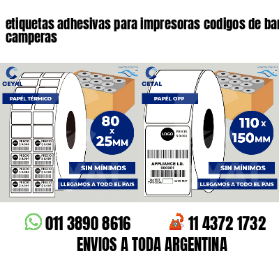 etiquetas adhesivas para impresoras codigos de barras camperas