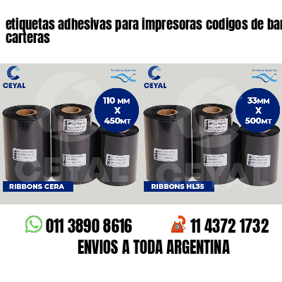 etiquetas adhesivas para impresoras codigos de barras carteras