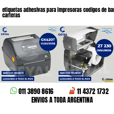 etiquetas adhesivas para impresoras codigos de barras carteras