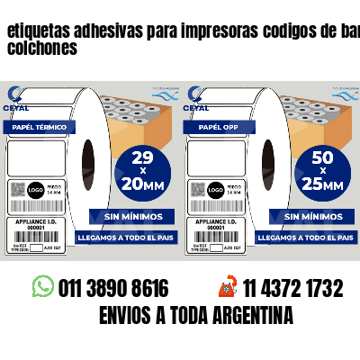 etiquetas adhesivas para impresoras codigos de barras colchones