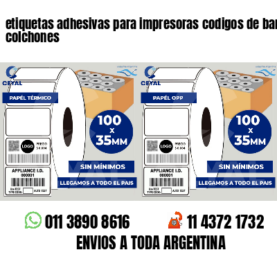etiquetas adhesivas para impresoras codigos de barras colchones