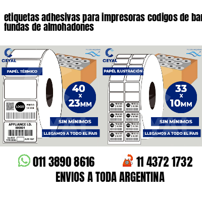 etiquetas adhesivas para impresoras codigos de barras fundas de almohadones