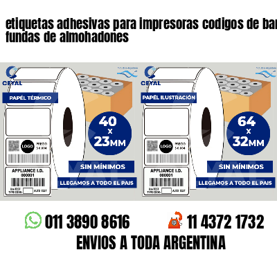 etiquetas adhesivas para impresoras codigos de barras fundas de almohadones