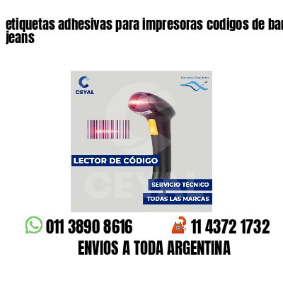 etiquetas adhesivas para impresoras codigos de barras jeans