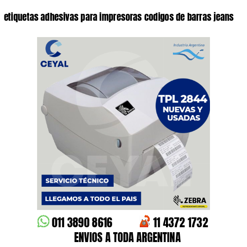 etiquetas adhesivas para impresoras codigos de barras jeans