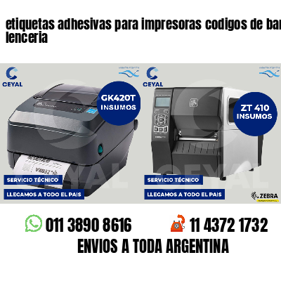 etiquetas adhesivas para impresoras codigos de barras lenceria