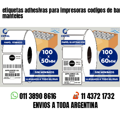 etiquetas adhesivas para impresoras codigos de barras manteles