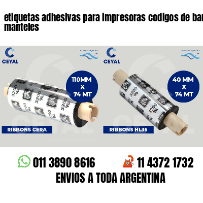 etiquetas adhesivas para impresoras codigos de barras manteles