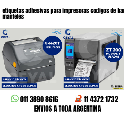 etiquetas adhesivas para impresoras codigos de barras manteles