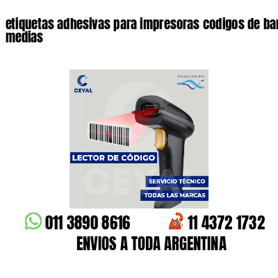 etiquetas adhesivas para impresoras codigos de barras medias