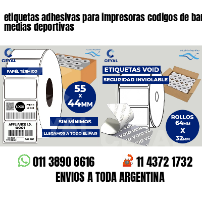 etiquetas adhesivas para impresoras codigos de barras medias deportivas