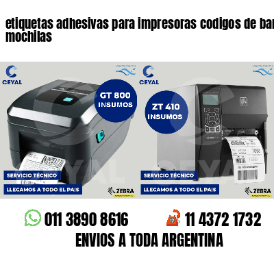 etiquetas adhesivas para impresoras codigos de barras mochilas