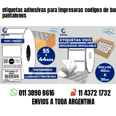 etiquetas adhesivas para impresoras codigos de barras pantalones