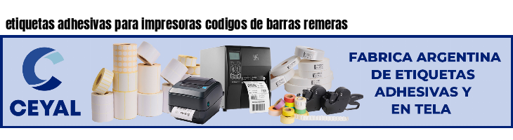 etiquetas adhesivas para impresoras codigos de barras remeras