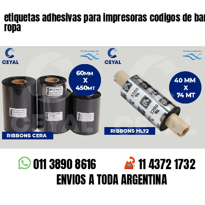 etiquetas adhesivas para impresoras codigos de barras ropa