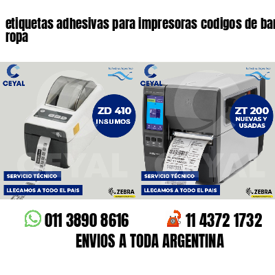 etiquetas adhesivas para impresoras codigos de barras ropa