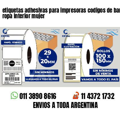 etiquetas adhesivas para impresoras codigos de barras ropa interior mujer