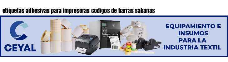 etiquetas adhesivas para impresoras codigos de barras sabanas