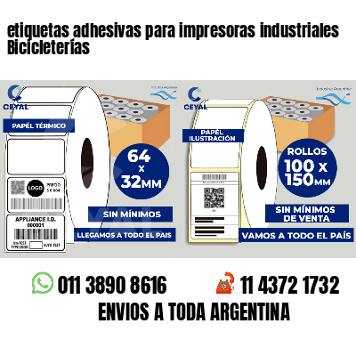 etiquetas adhesivas para impresoras industriales Bicicleterías
