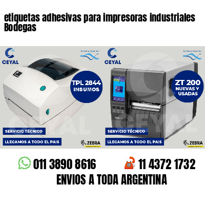 etiquetas adhesivas para impresoras industriales Bodegas